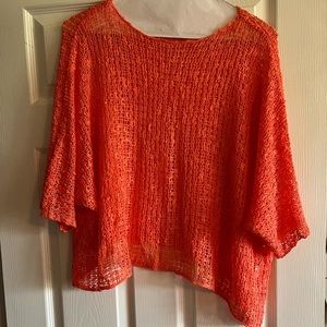 Beautiful coral/orange poncho